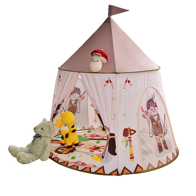 Children's tent game house indoor Indian princess pony castle toy hut male and female baby birthday gifts