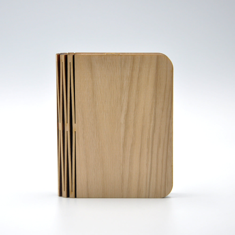 Mini book light creative gift flip folding wooden book light custom USB charging night light LED book light