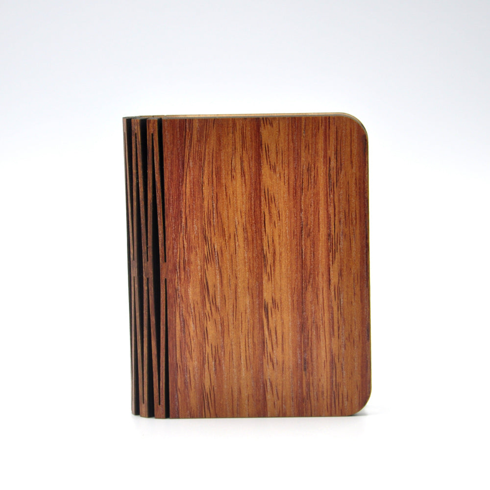 Mini book light creative gift flip folding wooden book light custom USB charging night light LED book light