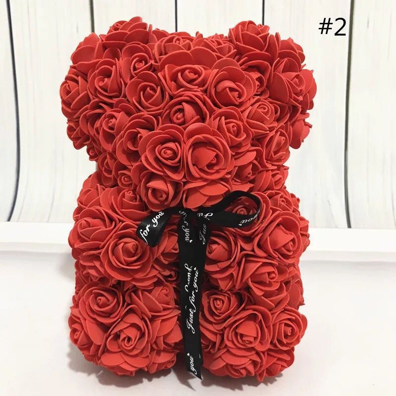Rose Flower Artificial Red Teddy Bear For Birthday Gifts Valentine's Day Gift Plush Rose Bear Creative Gifts Toys for Girlfriend