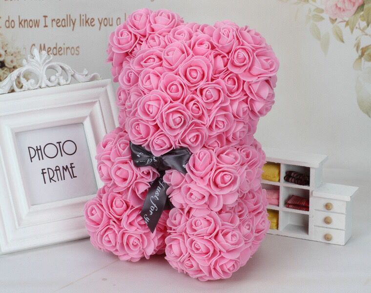 Rose Flower Artificial Red Teddy Bear For Birthday Gifts Valentine's Day Gift Plush Rose Bear Creative Gifts Toys for Girlfriend