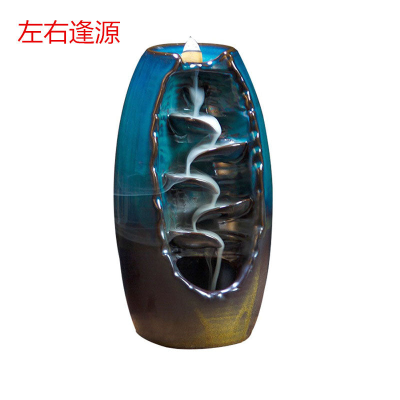 Ceramic incense burner ceramic lotus small pillar backflow incense burner spot can be mixed batch