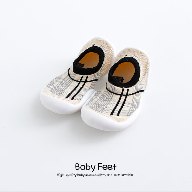 Factory goods ins Korean version of spring and summer leopard print children's indoor shoes wear-resistant non-slip baby socks shoes baby toddler shoes