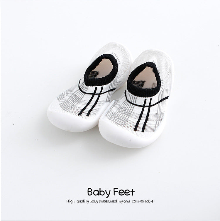 Factory goods ins Korean version of spring and summer leopard print children's indoor shoes wear-resistant non-slip baby socks shoes baby toddler shoes