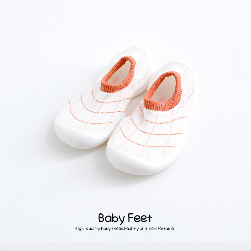 Factory goods ins Korean version of spring and summer leopard print children's indoor shoes wear-resistant non-slip baby socks shoes baby toddler shoes