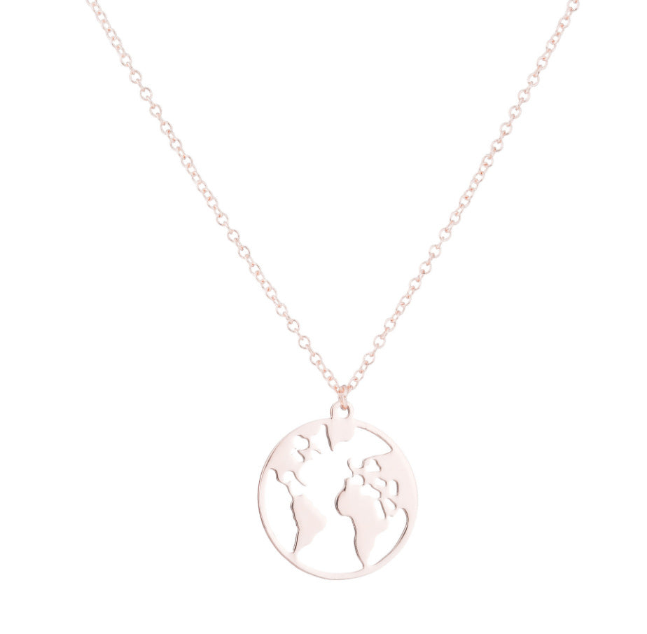2019 necklace Europe and the United States explosion models global map pendant necklace your world map necklace hot necklace women