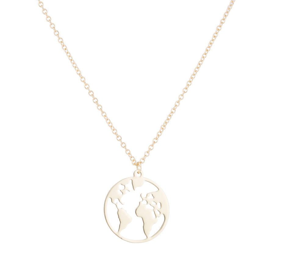 2019 necklace Europe and the United States explosion models global map pendant necklace your world map necklace hot necklace women