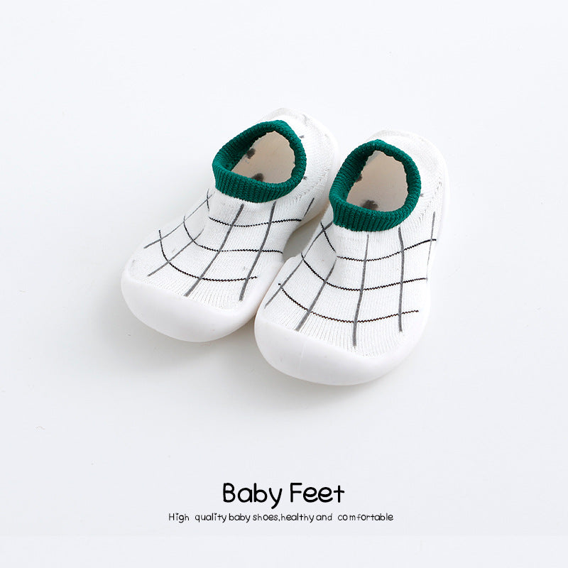 Factory goods ins Korean version of spring and summer leopard print children's indoor shoes wear-resistant non-slip baby socks shoes baby toddler shoes