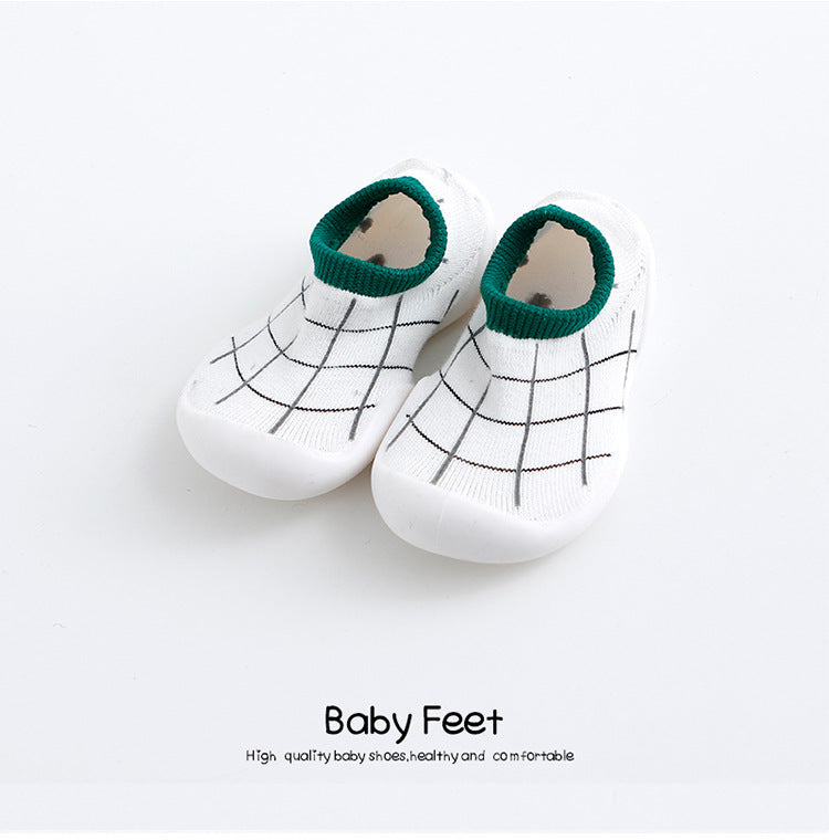 Factory goods ins Korean version of spring and summer leopard print children's indoor shoes wear-resistant non-slip baby socks shoes baby toddler shoes