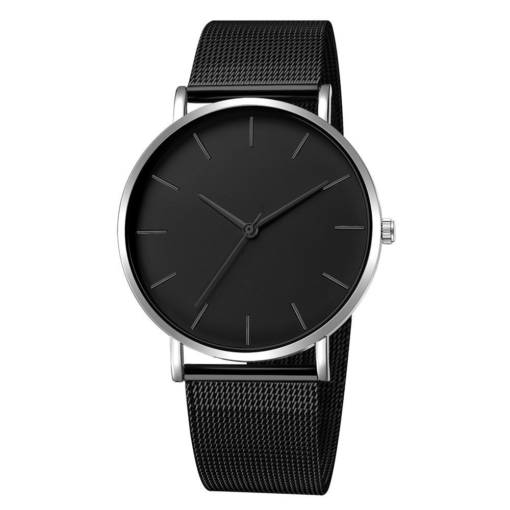 Men's fashion no LOGO watch ladies minimalist style mesh with quartz watch Geneva watch watch