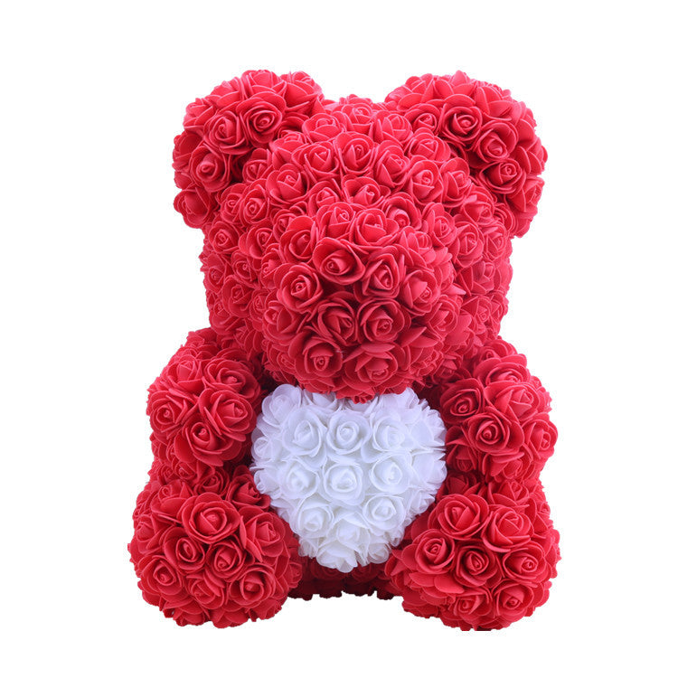 Christmas Valentine's Day gift love section 35 cm rose bear bear rose bear 23 cm bubble flower bear