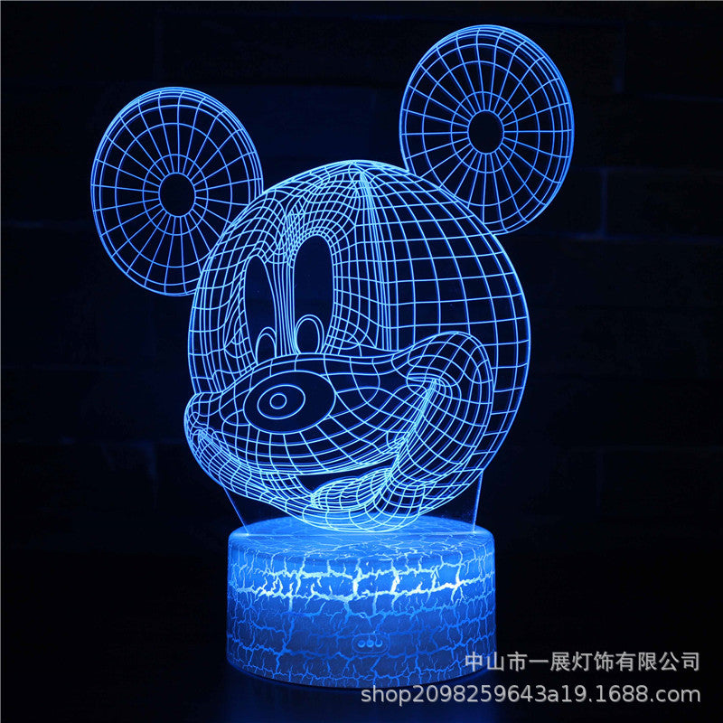 Exclusively for Amazon Explosion Mickey series colorful creative 3D lights LED night light gift table lamp visual lights