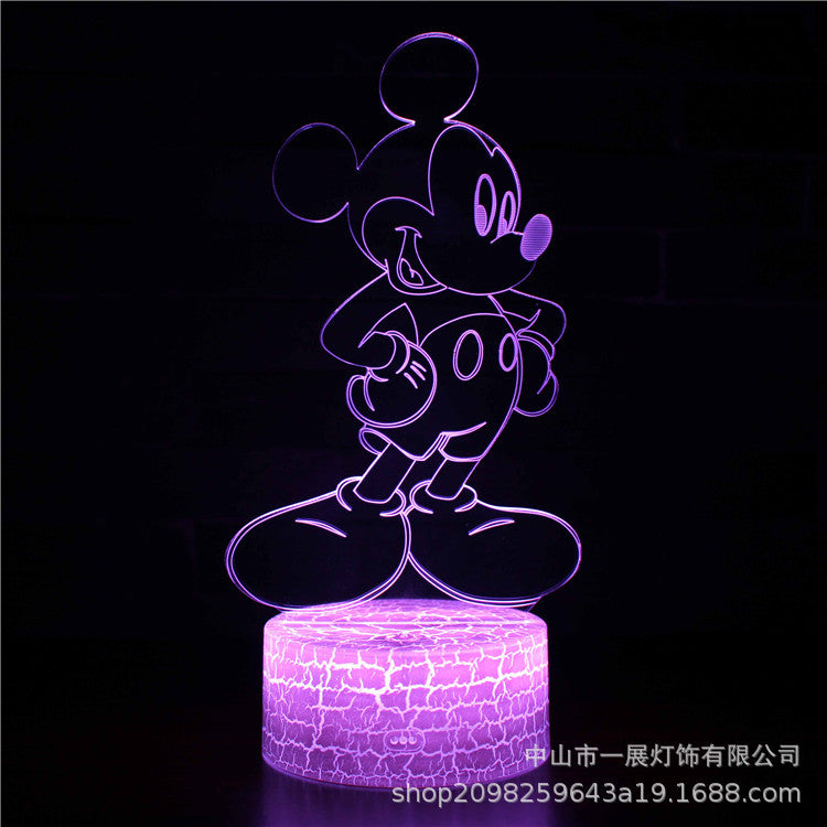 Exclusively for Amazon Explosion Mickey series colorful creative 3D lights LED night light gift table lamp visual lights