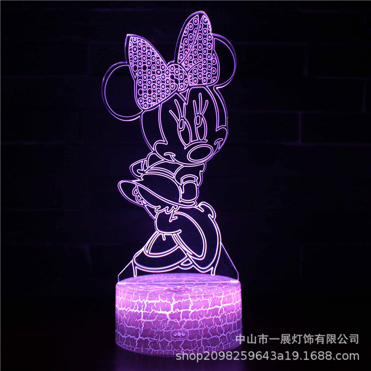 Exclusively for Amazon Explosion Mickey series colorful creative 3D lights LED night light gift table lamp visual lights