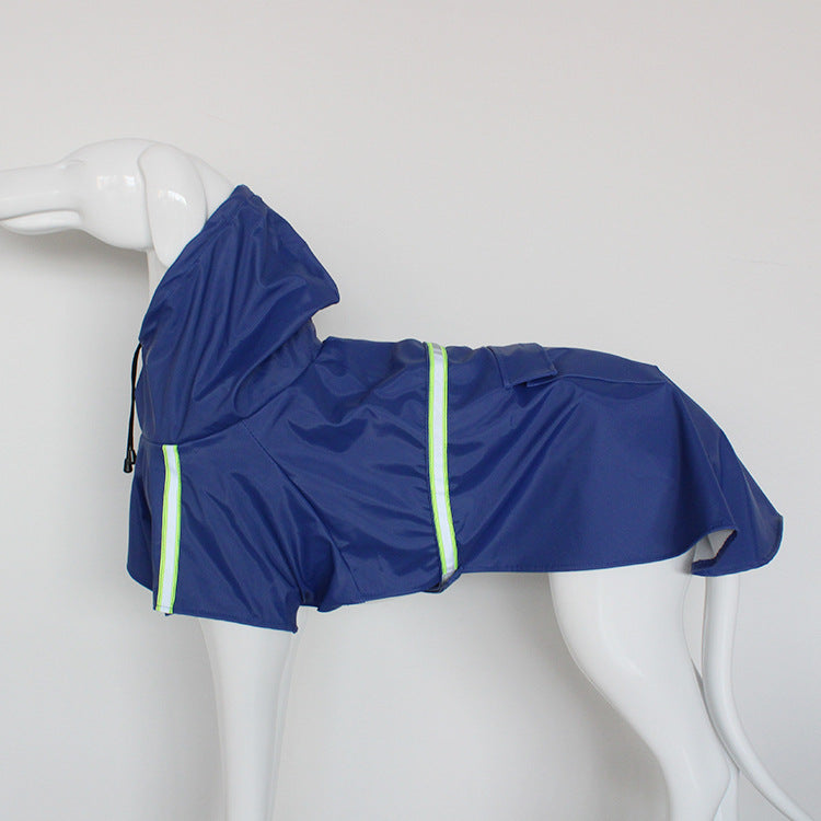 Cross-border hot style dog clothes spring and summer clothes cape reflective pet raincoats hooded windproof raincoats for dogs