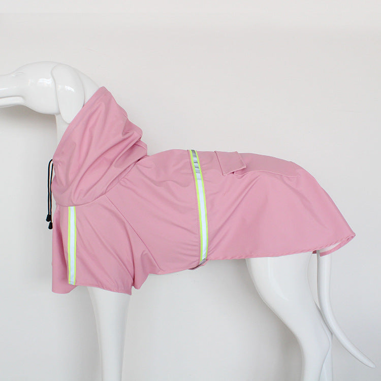 Cross-border hot style dog clothes spring and summer clothes cape reflective pet raincoats hooded windproof raincoats for dogs