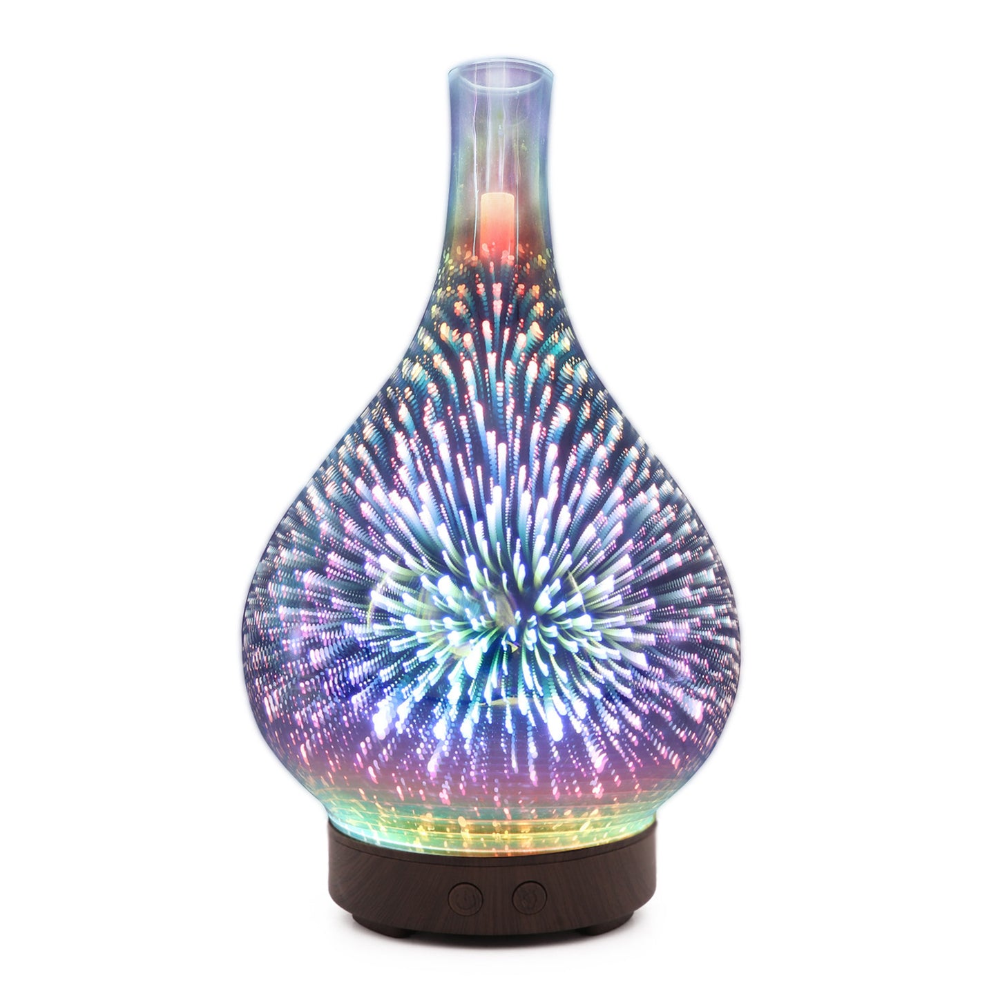 Creative 3D Glass Firework Humidifier Colorful LED Atmospheric Lamp Aroma Humidifier