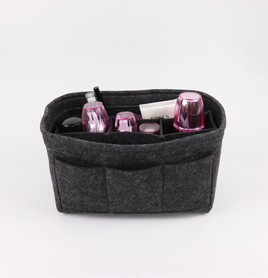 Felt Makeup Bag Organizer Insert Bag Handbag Multi-functional Travel Cosmetic Case Girl Toiletry Storage Bags 2019