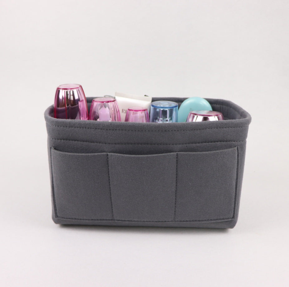 Felt Makeup Bag Organizer Insert Bag Handbag Multi-functional Travel Cosmetic Case Girl Toiletry Storage Bags 2019