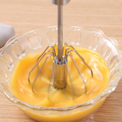 b stainless steel hand pressure rotating semi-automatic eggbeater home kitchen manual press cream sauce mixer