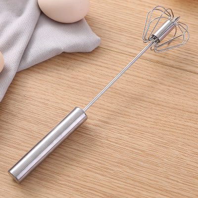b stainless steel hand pressure rotating semi-automatic eggbeater home kitchen manual press cream sauce mixer