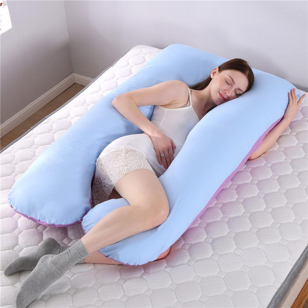 Multifunctional maternity pillow side pillow cotton removable and washable U-shaped nap pillow cushion factory direct sales