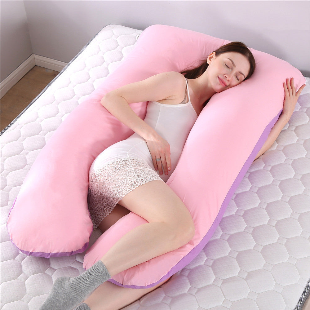 Multifunctional maternity pillow side pillow cotton removable and washable U-shaped nap pillow cushion factory direct sales