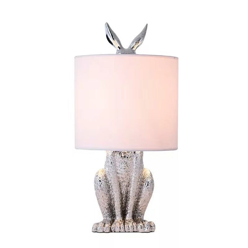 Nordic post-modern minimalist design bedroom bedside lamp restaurant study masked rabbit resin creative rabbit table lamp