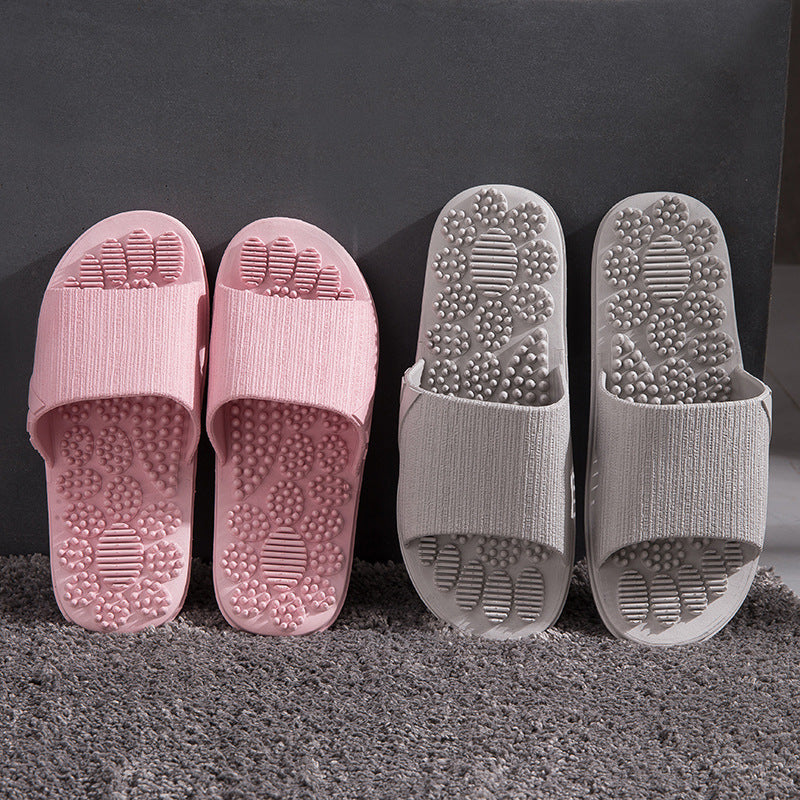 Foot massage sandals and slippers female household summer couples home indoor bathroom non-slip soft bottom summer slippers for men