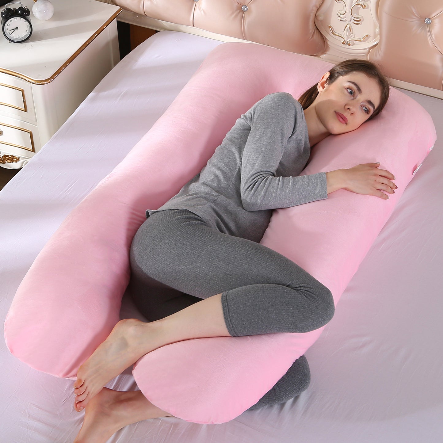 Multifunctional maternity pillow side pillow cotton removable and washable U-shaped nap pillow cushion factory direct sales