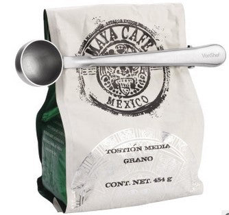 Stainless steel measuring spoon with sealing clip coffee measuring spoon milk powder seasoning spoon seasoning spoon ice cream spoon 40g