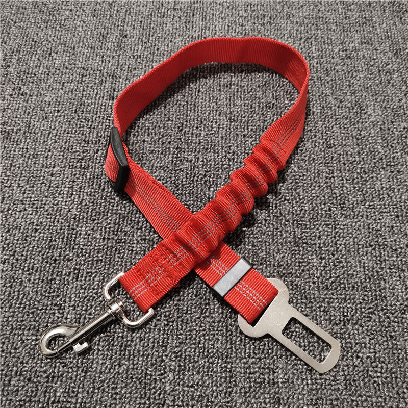 Pet car reflective elastic seat belt Explosive model dog car cushion seat belt dog chain manufacturer