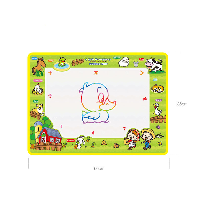 2342 Children's Magical Magic Water Canvas Happy Farm Canvas Clear Water Graffiti Foreign Trade Variety 50*36
