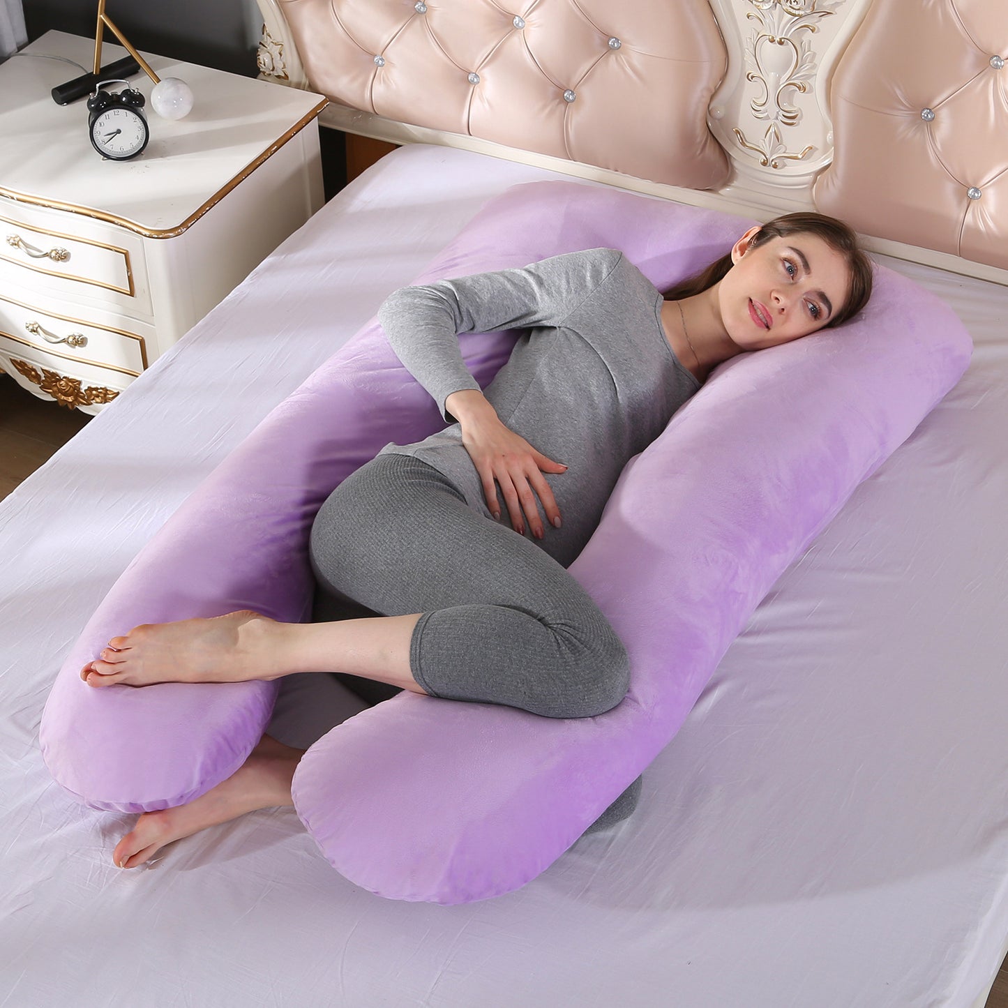 Multifunctional maternity pillow side pillow cotton removable and washable U-shaped nap pillow cushion factory direct sales