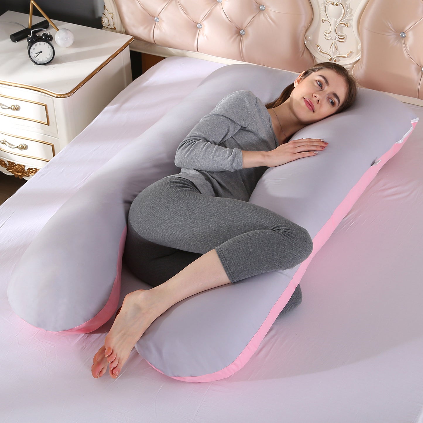 Multifunctional maternity pillow side pillow cotton removable and washable U-shaped nap pillow cushion factory direct sales