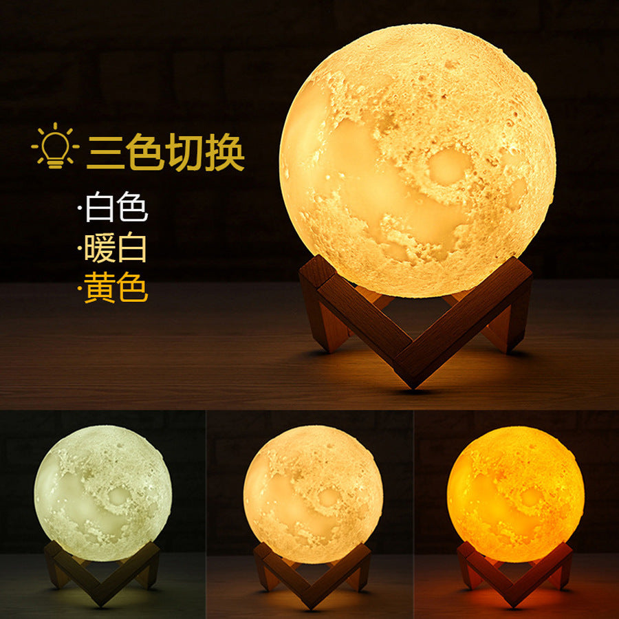 Cross-border explosions patted lights moon lights painted starry moonlight lamp bedside table lamp led night light creative gifts