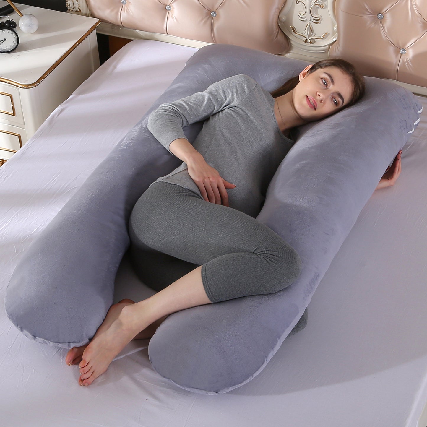 Multifunctional maternity pillow side pillow cotton removable and washable U-shaped nap pillow cushion factory direct sales