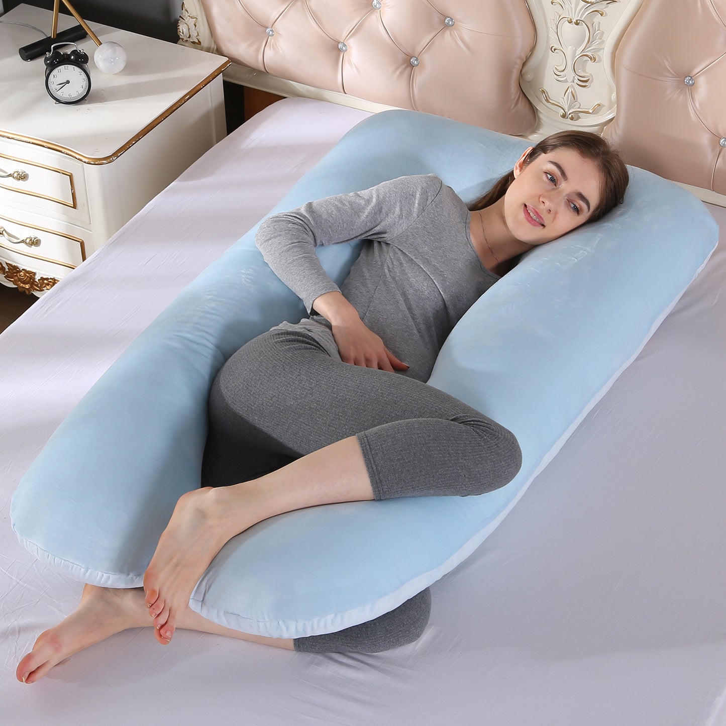 Multifunctional maternity pillow side pillow cotton removable and washable U-shaped nap pillow cushion factory direct sales