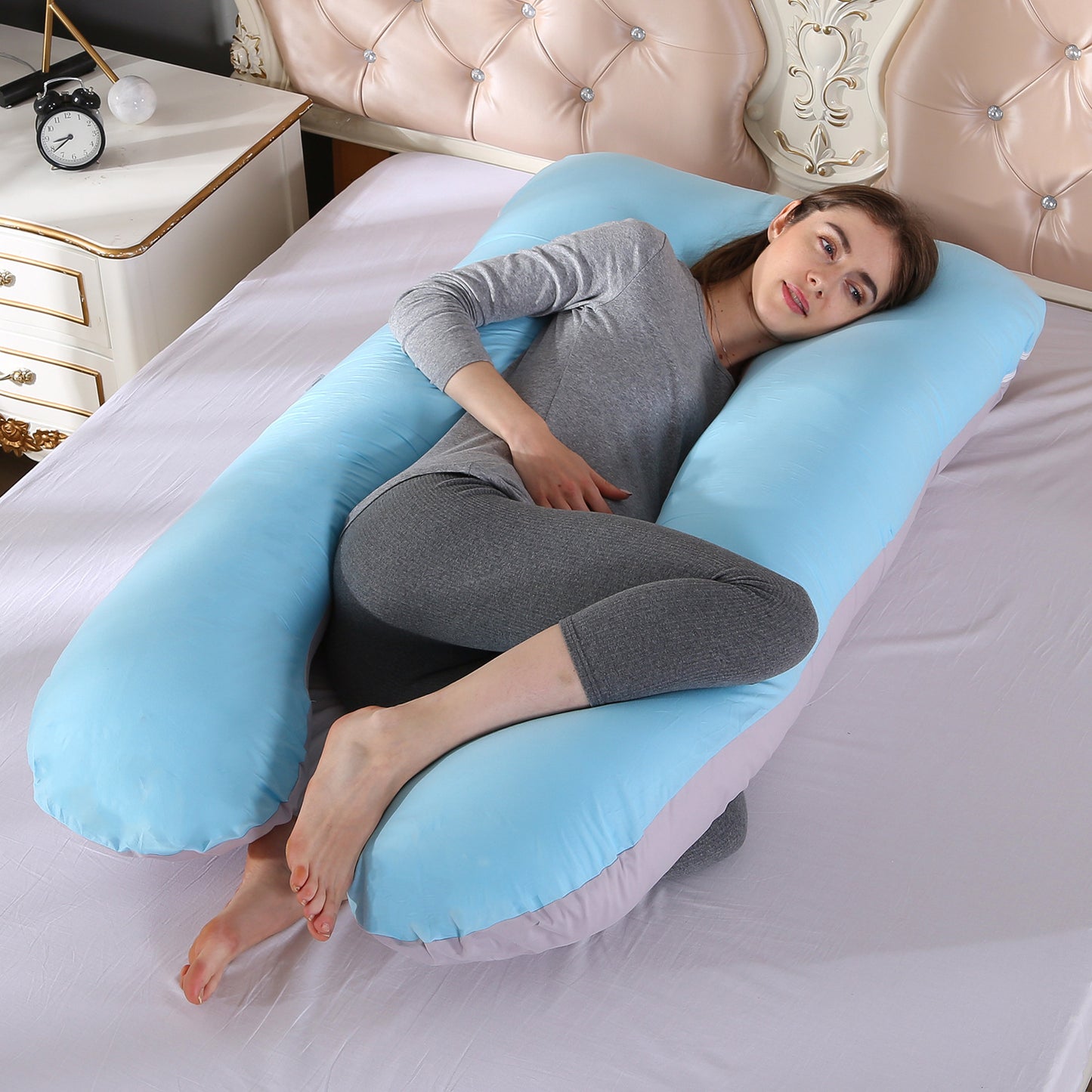 Multifunctional maternity pillow side pillow cotton removable and washable U-shaped nap pillow cushion factory direct sales