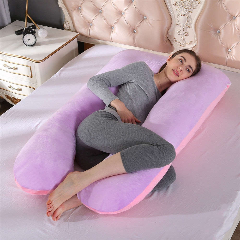 Multifunctional maternity pillow side pillow cotton removable and washable U-shaped nap pillow cushion factory direct sales