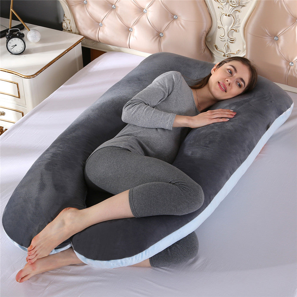 Multifunctional maternity pillow side pillow cotton removable and washable U-shaped nap pillow cushion factory direct sales
