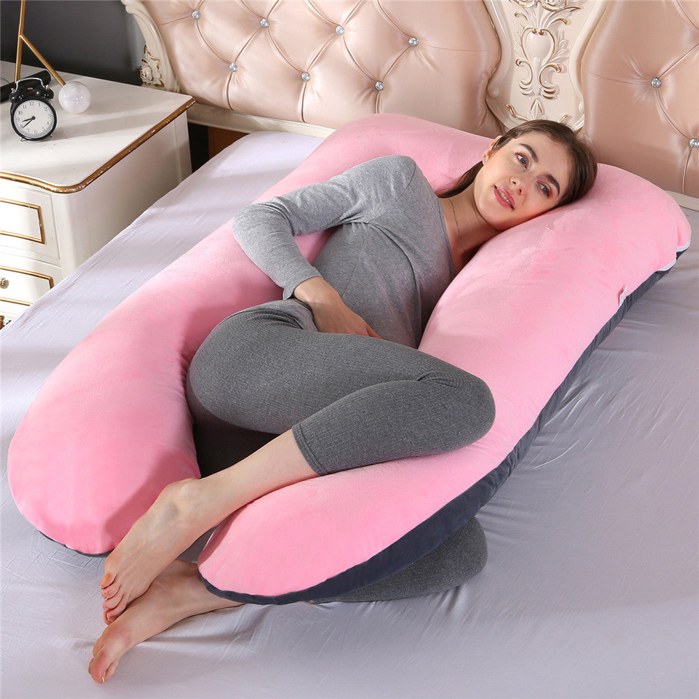 Multifunctional maternity pillow side pillow cotton removable and washable U-shaped nap pillow cushion factory direct sales