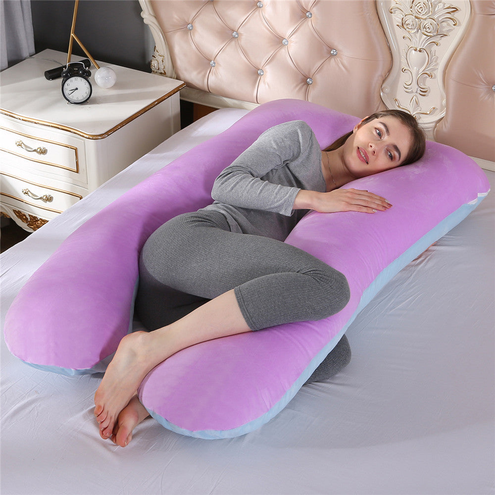 Multifunctional maternity pillow side pillow cotton removable and washable U-shaped nap pillow cushion factory direct sales