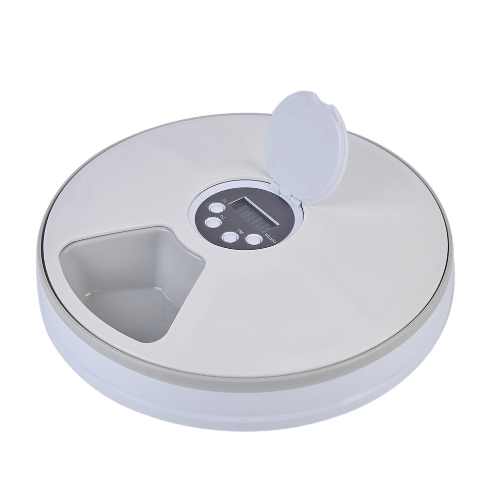 Timing feeder 6 grid electric timing cat and dog feeder unmanned feeding machine music reminder pet food