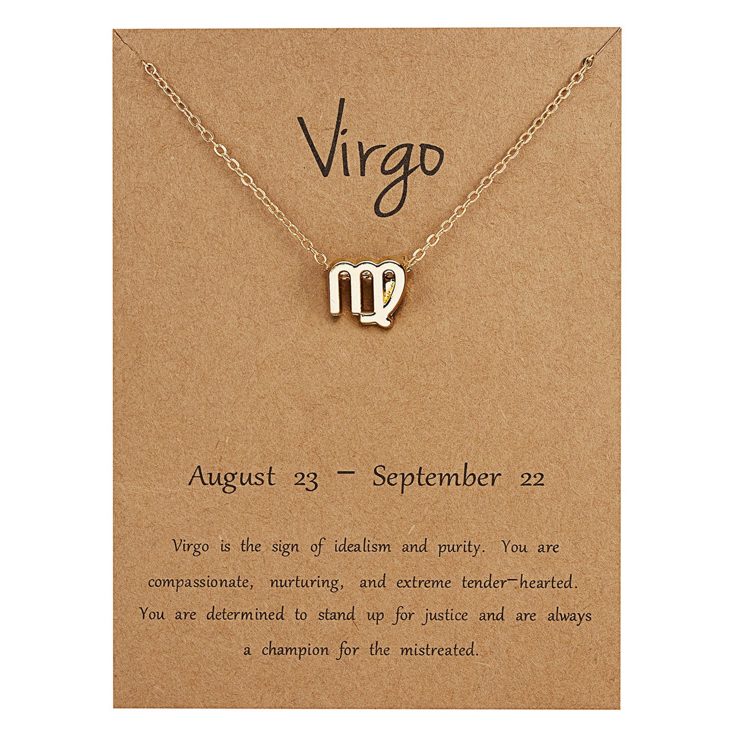 Cross-border hot sale personality symbol version twelve constellation alloy paper card necklace personality clavicle chain spot wholesale