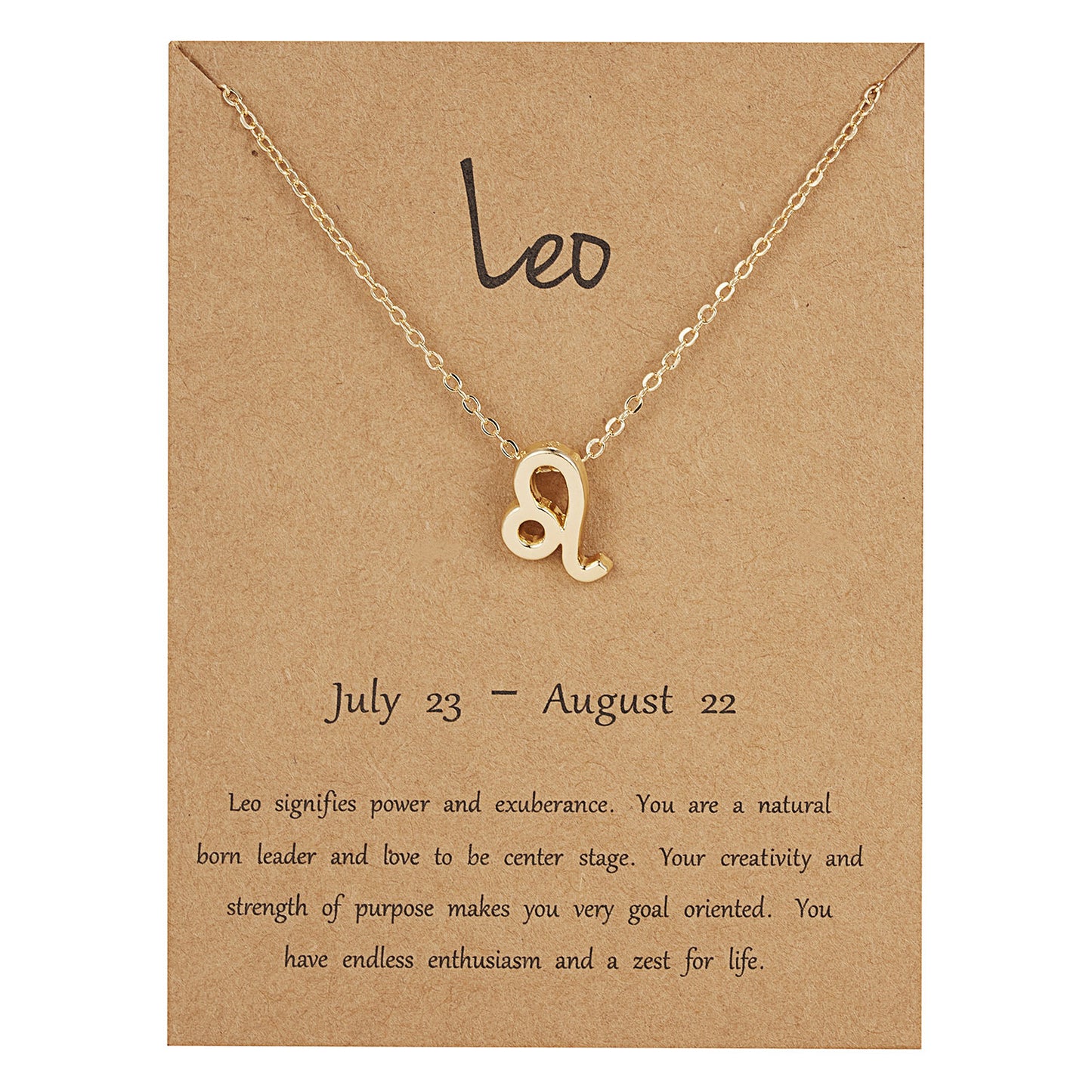 Cross-border hot sale personality symbol version twelve constellation alloy paper card necklace personality clavicle chain spot wholesale