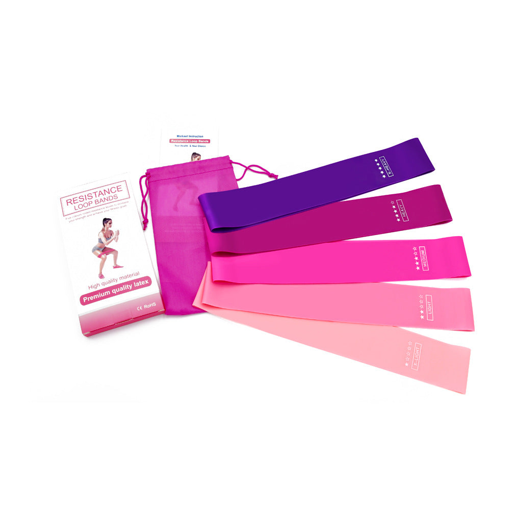 Red gradient pull band fitness resistance band strength training stretch band stretch band latex pull band yoga