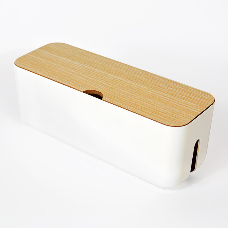 Multifunctional wire storage box charger power cord hidden mobile phone computer tablet socket extension cord organizer