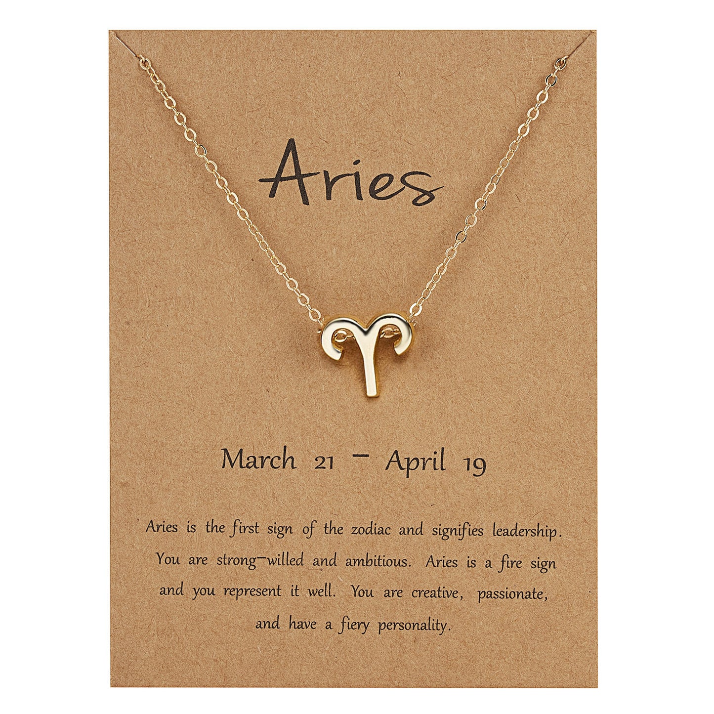 Cross-border hot sale personality symbol version twelve constellation alloy paper card necklace personality clavicle chain spot wholesale