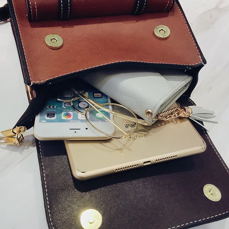 Women's backpack shoulder bag Korean version 2019 new hit color PU mini multi-purpose ladies small backpack fashion wild shoulder bag